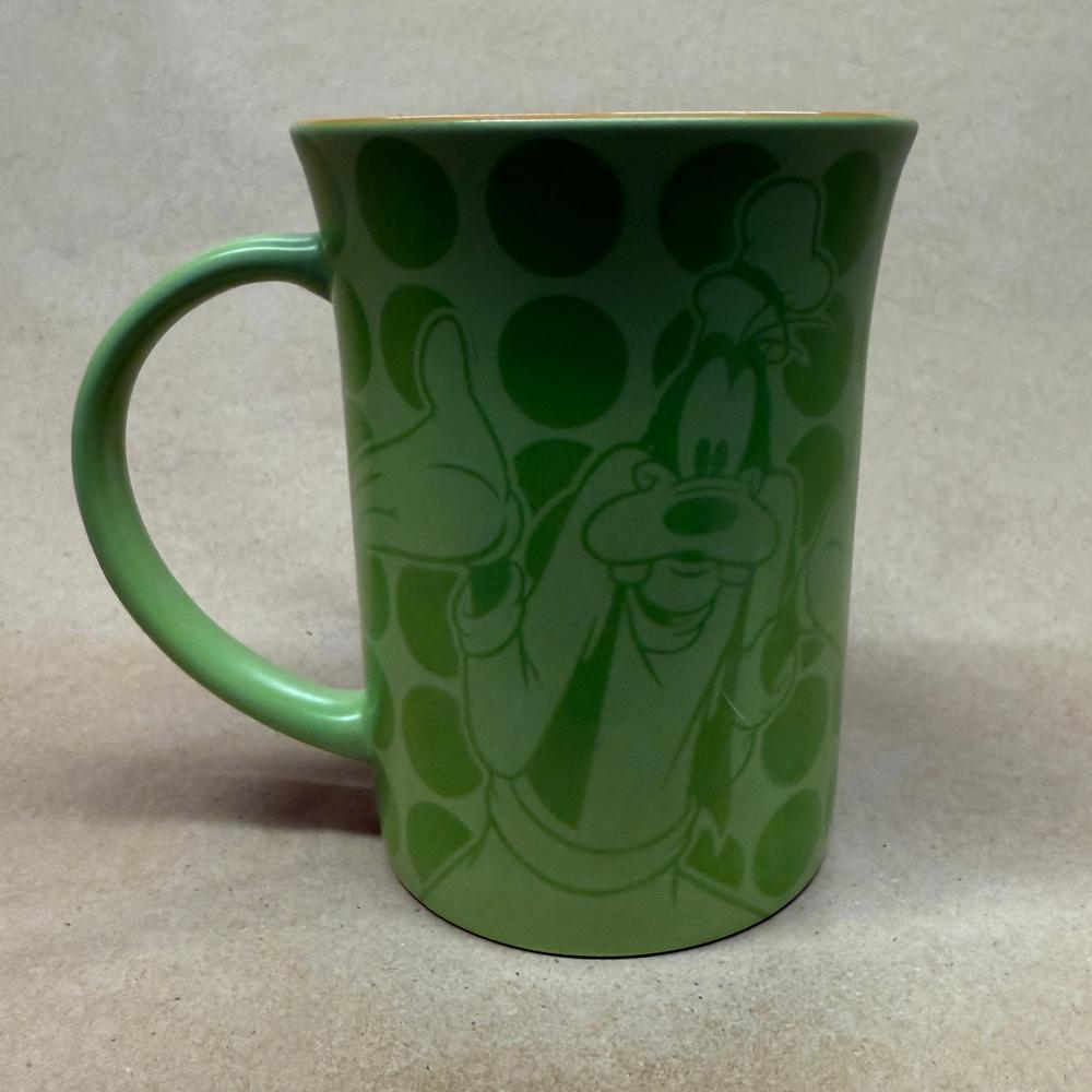 Disney Parks Goofy Green Polka Dots Mug
