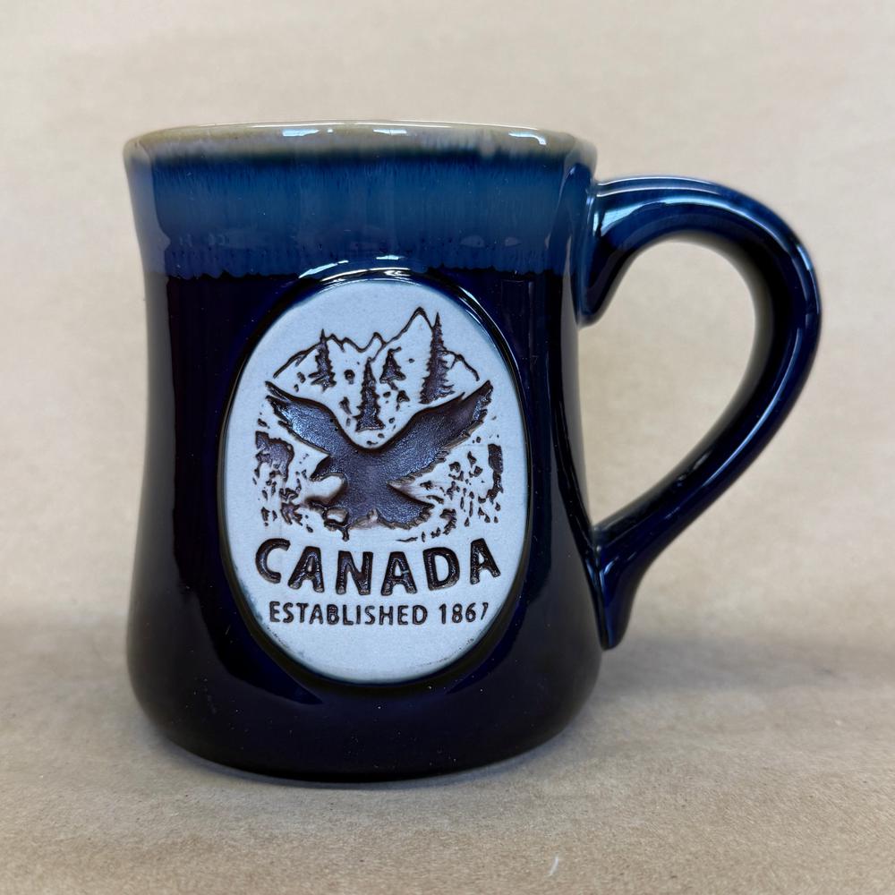 Canada Stoneware Mountain Eagle Scene Mug