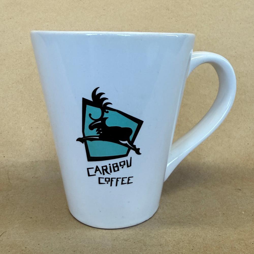 Caribou Coffee Old Logo White Mug