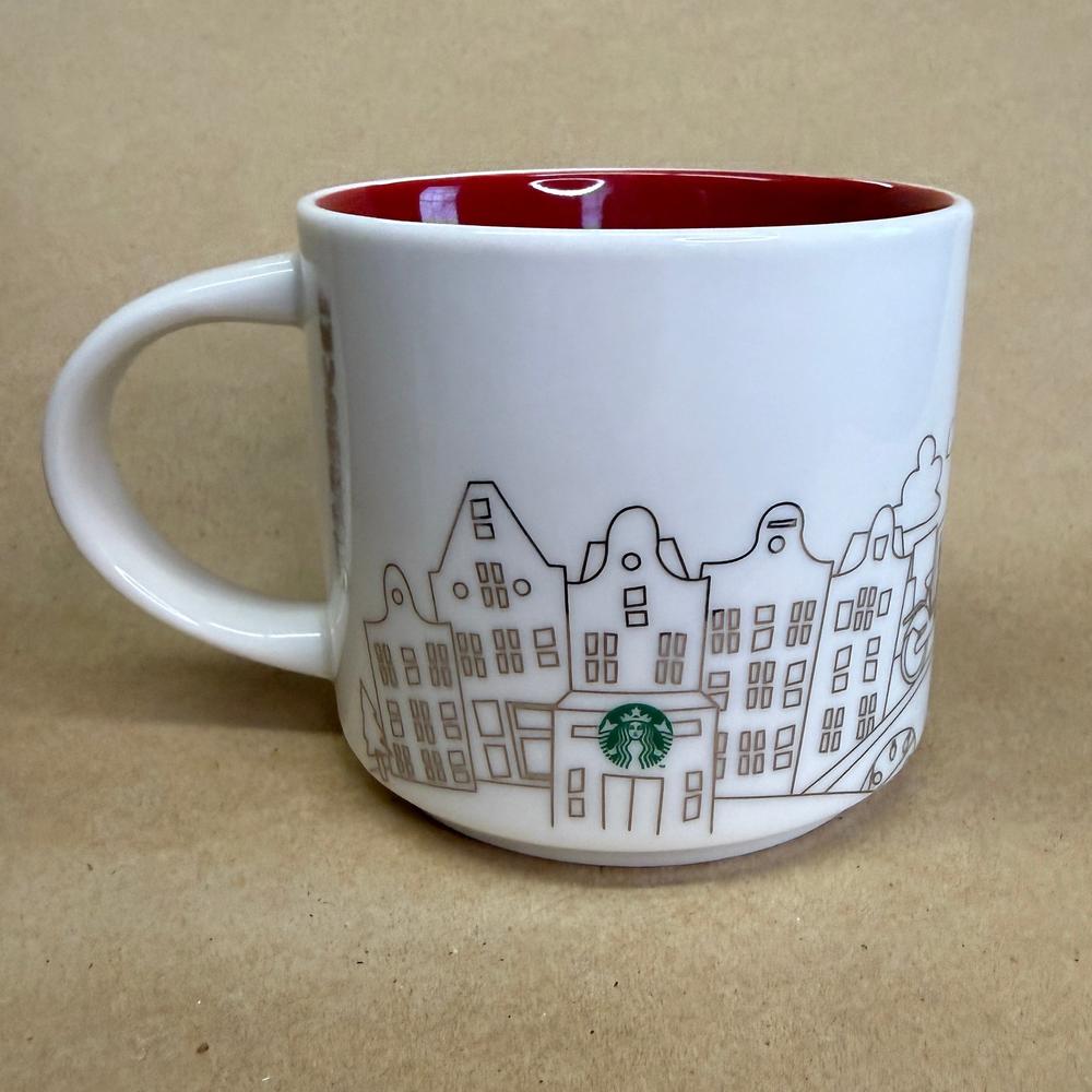 Starbucks You Are Here Series Amsterdam Gold Holiday Mug NIB-2017