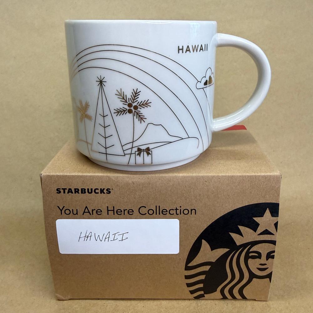 Starbucks You Are Here Series Hawaii Gold Holiday Mug NIB-2017