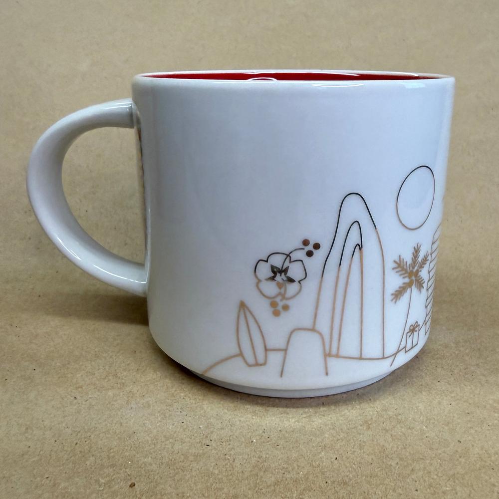 Starbucks You Are Here Series Hawaii Gold Holiday Mug NIB-2017