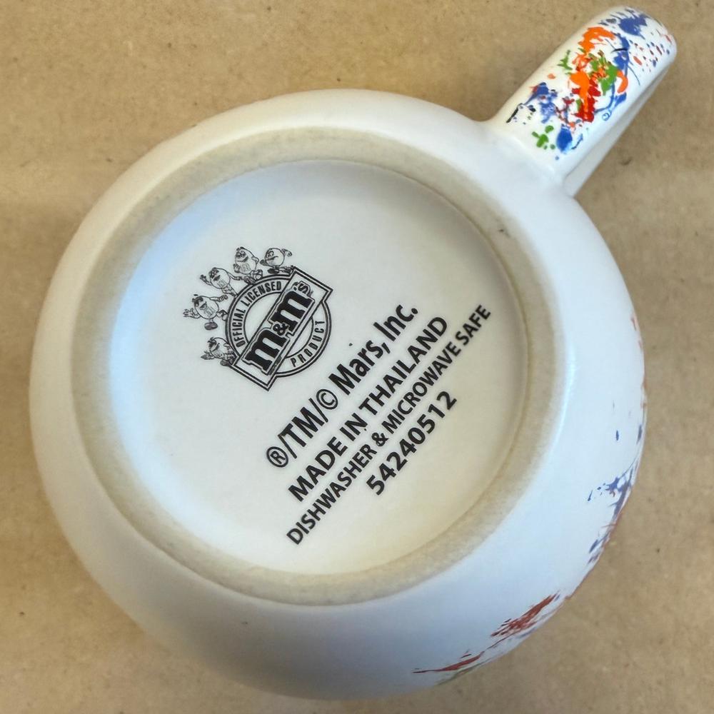 M&M's Red Paint Splatter Abstract Mug