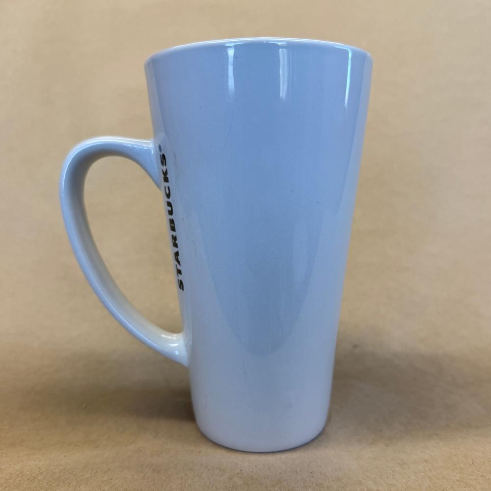 Starbucks White Red Stick Christmas Tree Tall Mug-2012