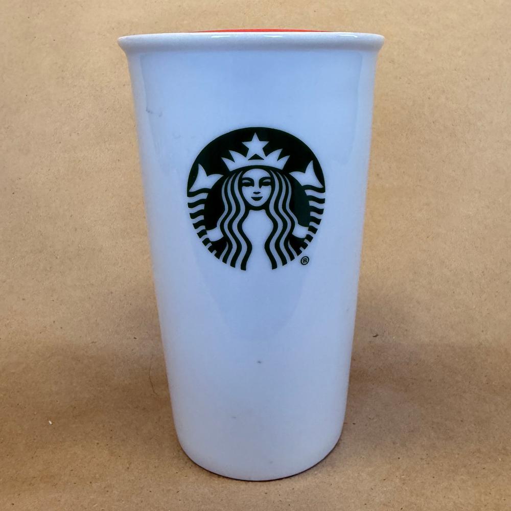 Starbucks Black Siren White Ceramic Tumbler-2017