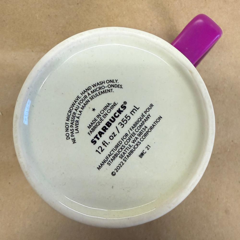 Starbucks Purple Fushia Flowers Mug-2022