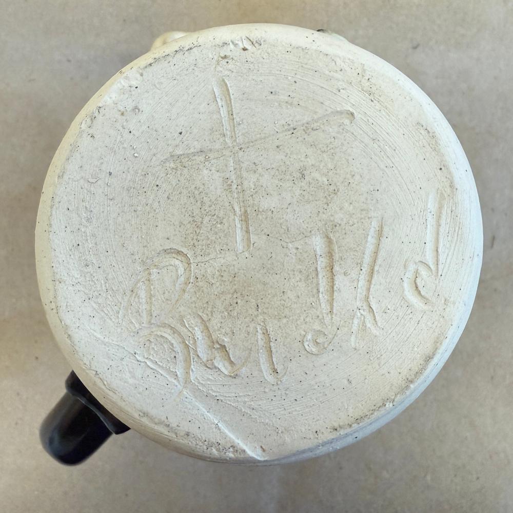 Bradford Pottery Female Camper Funny Face Stoneware Mug