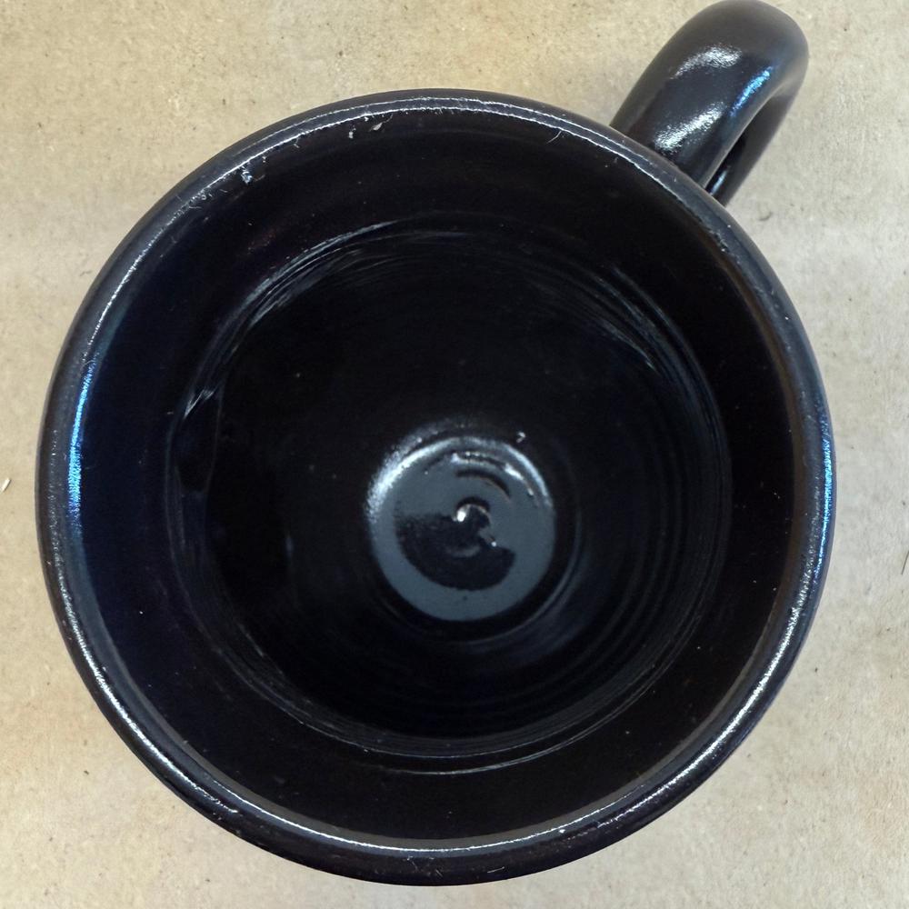 Bradford Pottery Female Camper Funny Face Stoneware Mug