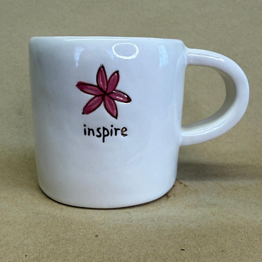Starbucks Hand Painted White Pink Inspire Blossom Mug-2008