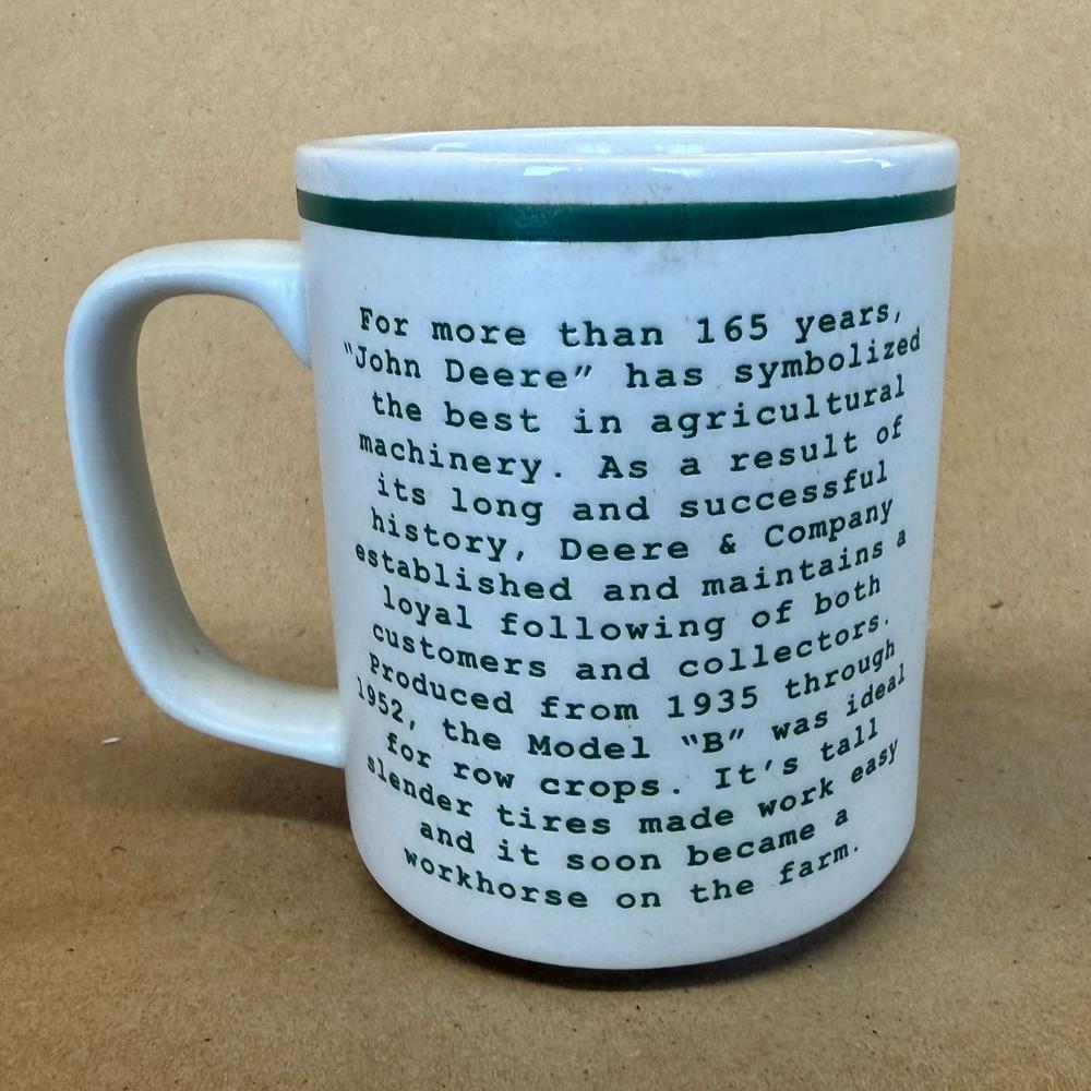 John Deere Model B Embossed History Mug