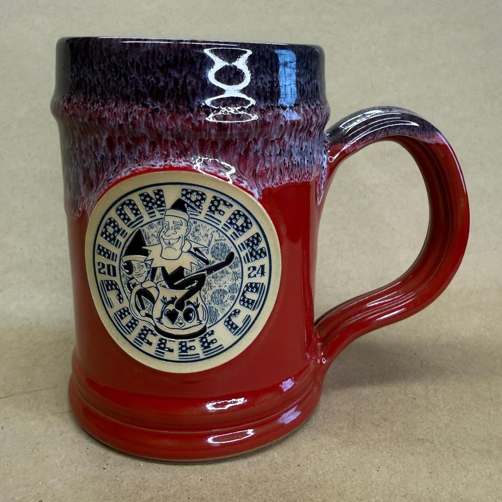 Iron Bean Coffee Fred on a Mug Holiday Deneen Pottery Mug-2024