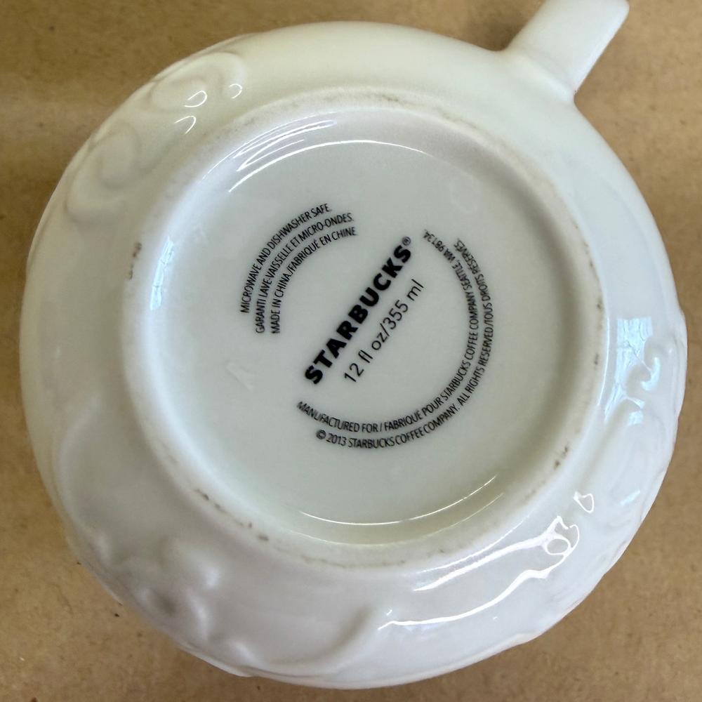 Starbucks Casi Cielo Floral Embossed Mug-2013