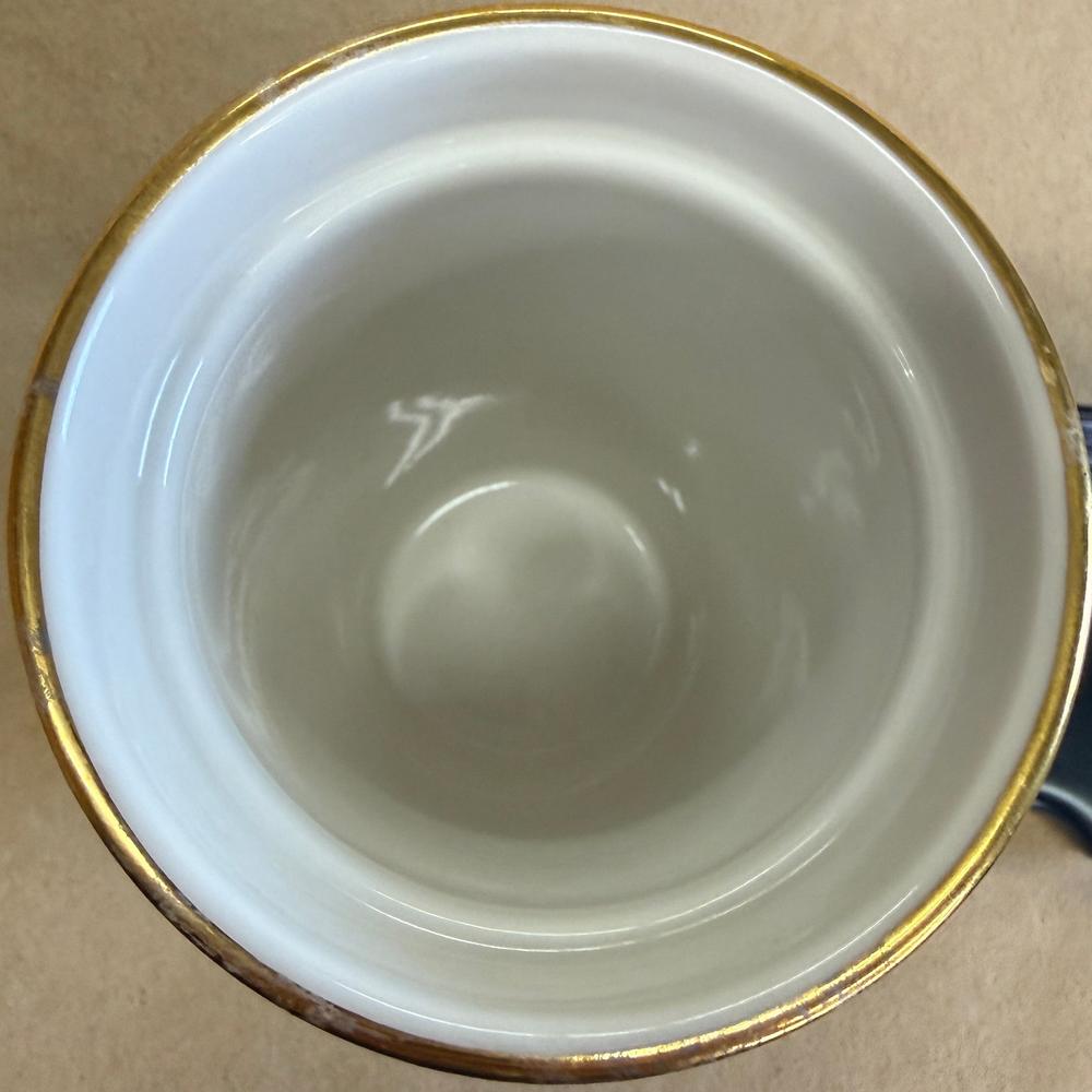 Starbucks Navy Geometric Modern Art with Gold Rim Tumbler-2015