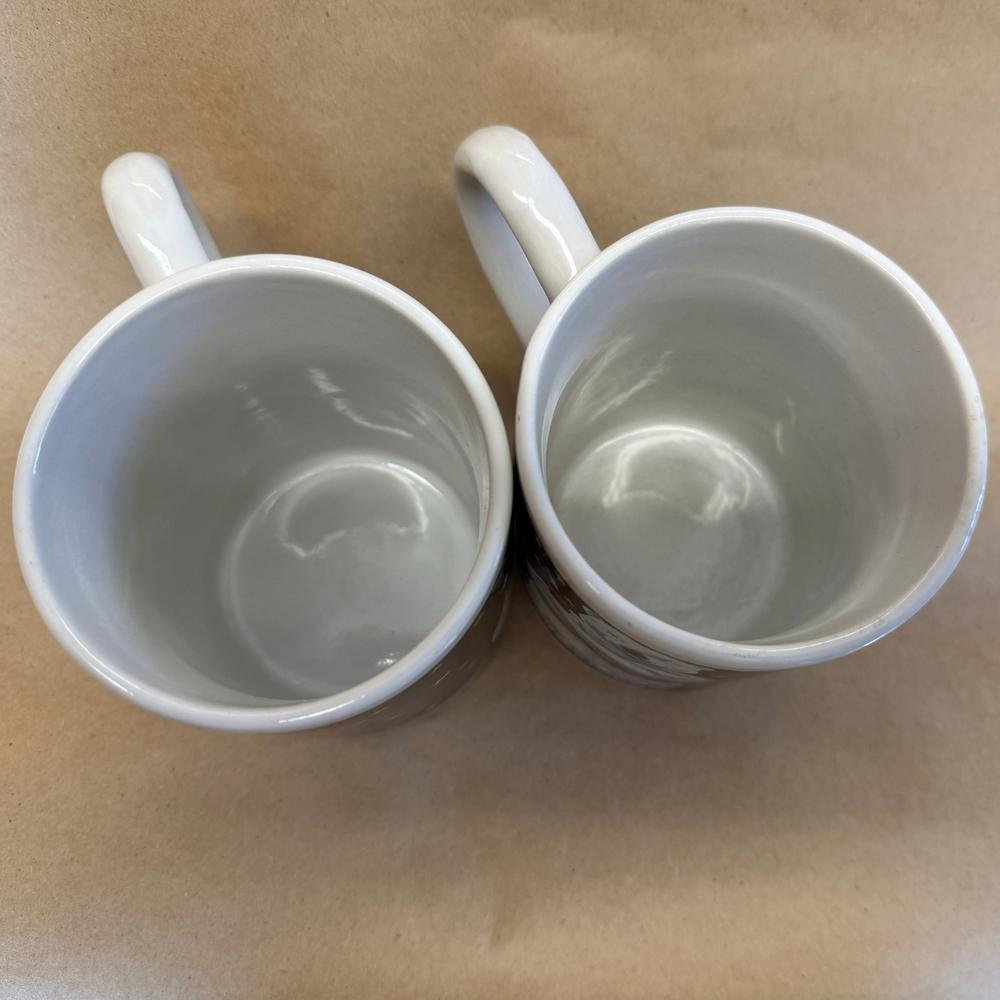 Coca-Cola Polar Bear with Ski Goggles and Jean Gibson Mugs-1996 Pair