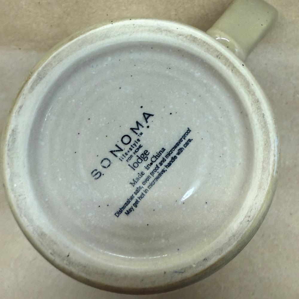 Sonoma Lodge Moose Cabin Bear Stoneware Mug