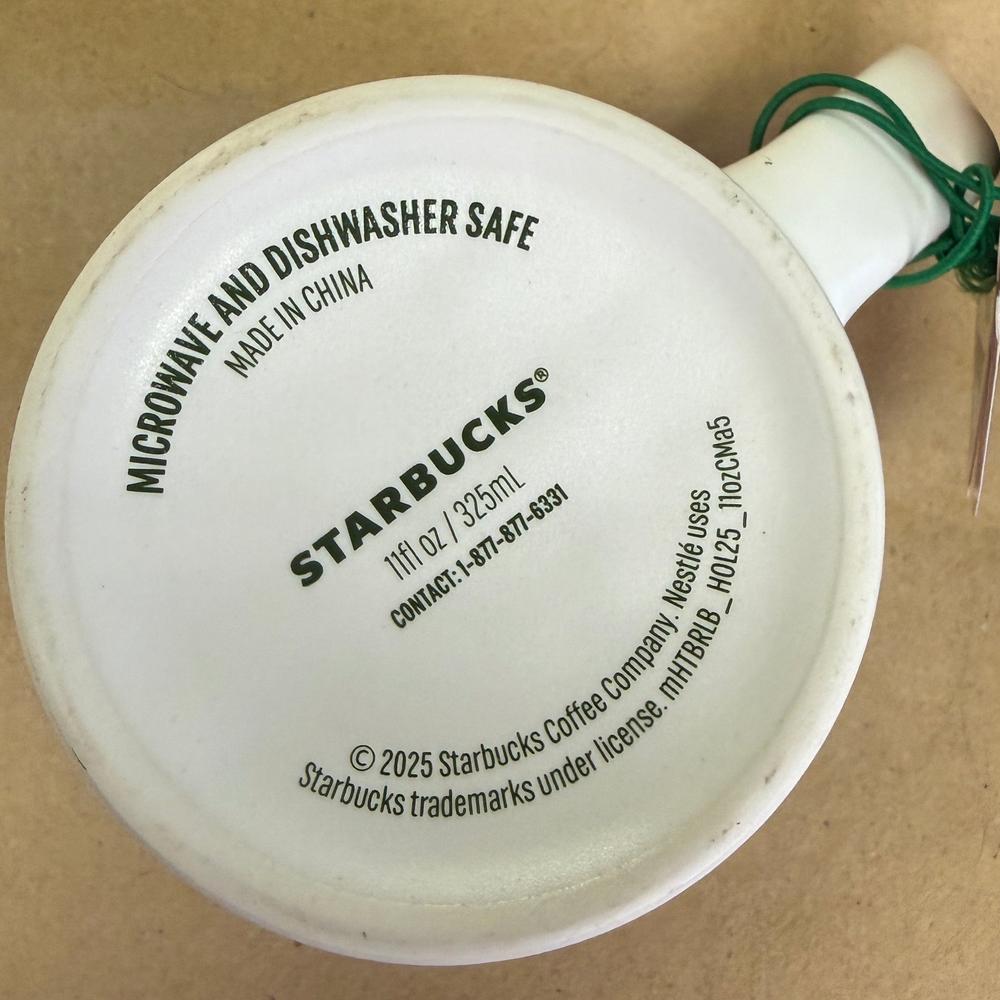 Starbucks White Green Siren with Green Inside Mug-2025