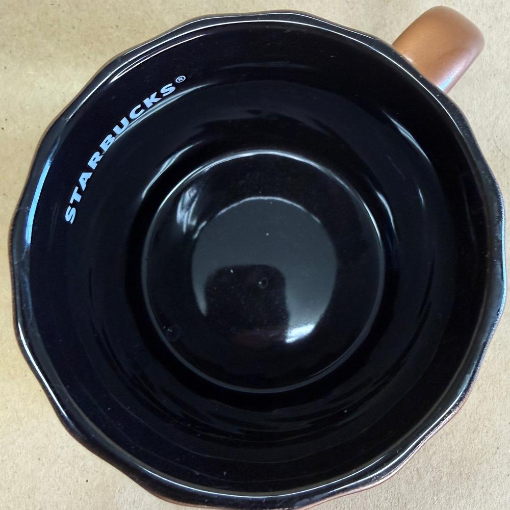 Starbucks Copper Bronze Diagonal Swirl Mug-2024