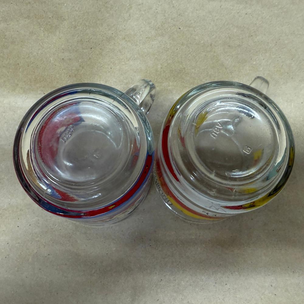McDonald's Garfield & Odie Glass Mugs-Pair 1978