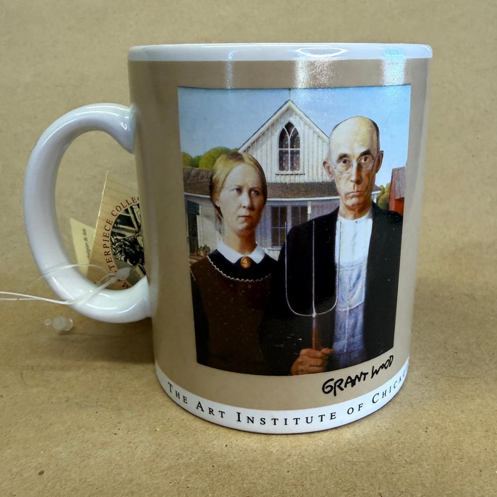 Art Institute Of Chicago Grant Wood American Gothic Mug NIB-1993