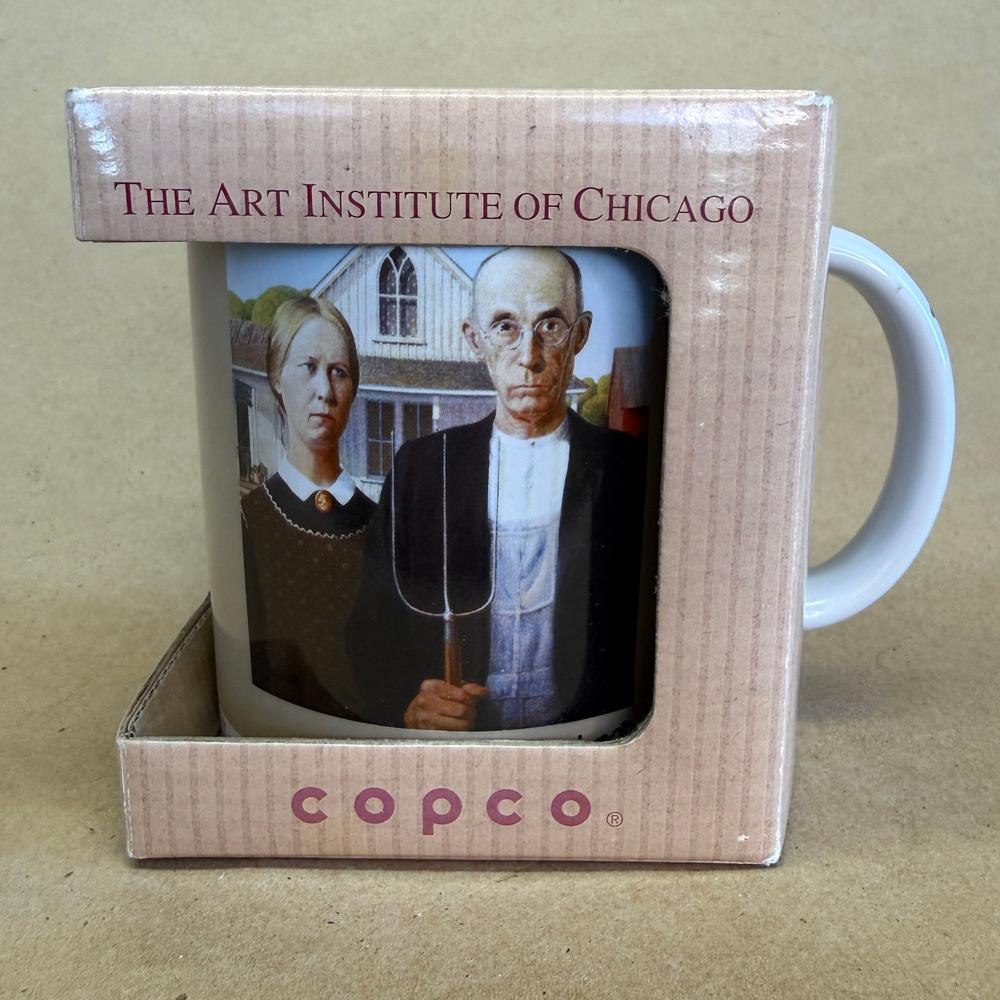 Art Institute Of Chicago Grant Wood American Gothic Mug NIB-1993