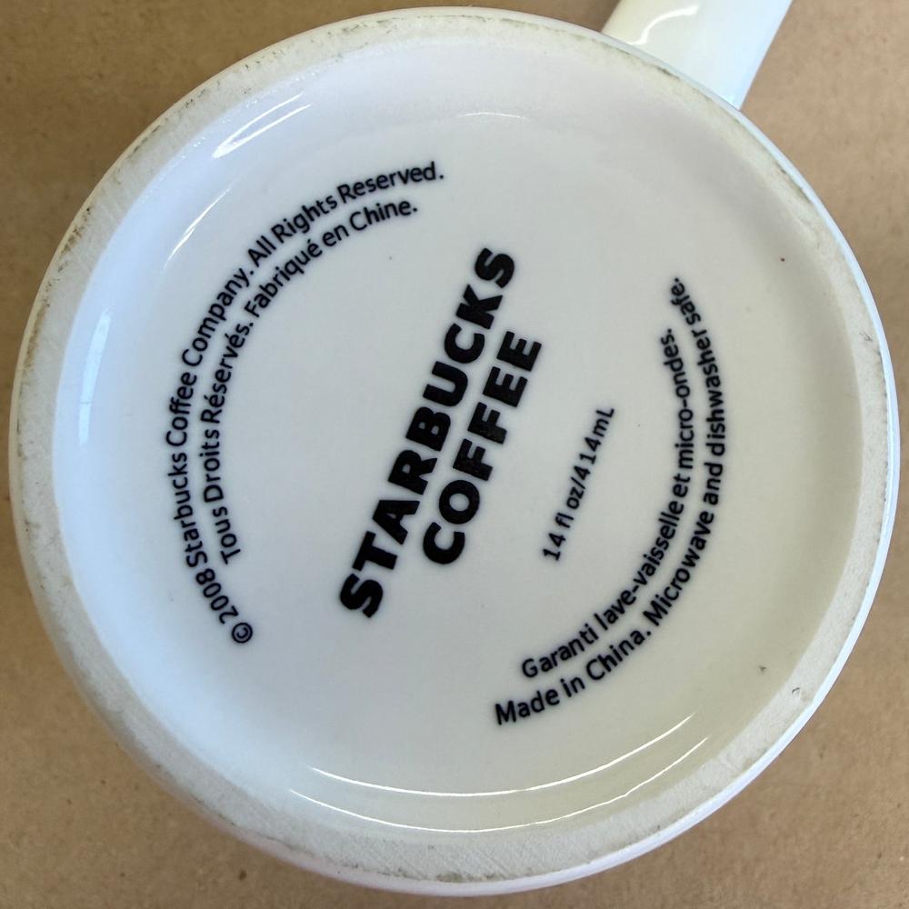 Starbucks White Est. 1971 Barrel Mug-2008
