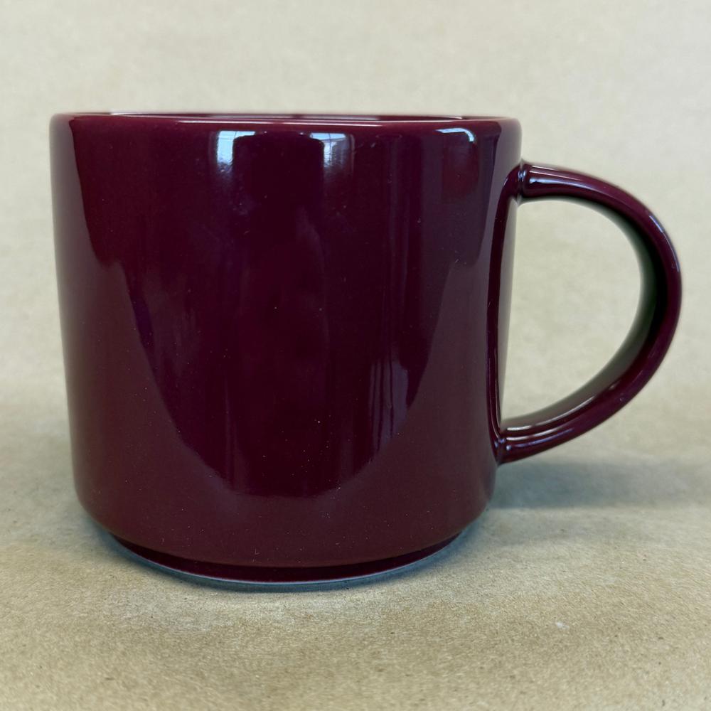 Starbucks Burgundy Etched White Letters Mug-2013