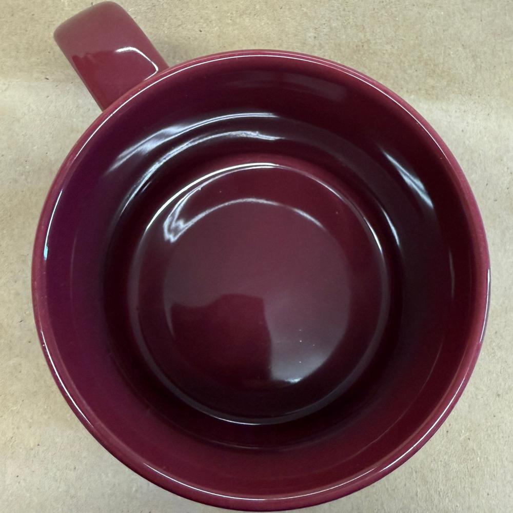 Starbucks Burgundy Etched White Letters Mug-2013