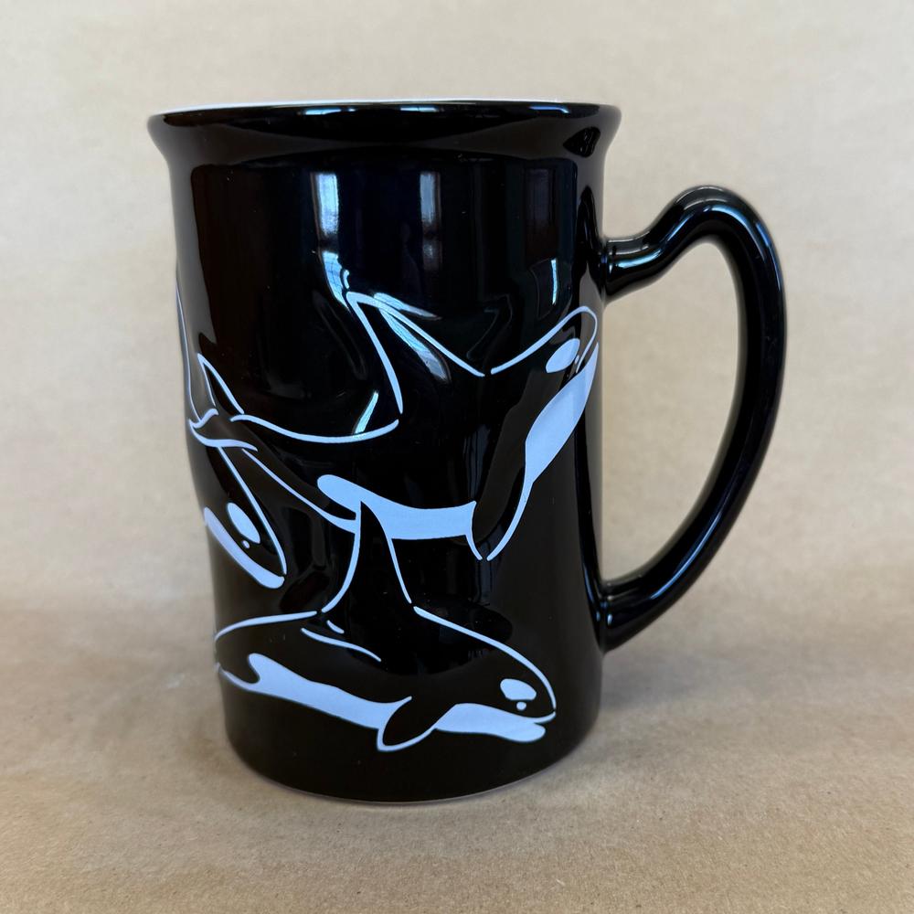 Washington Whales Tall Black Mug