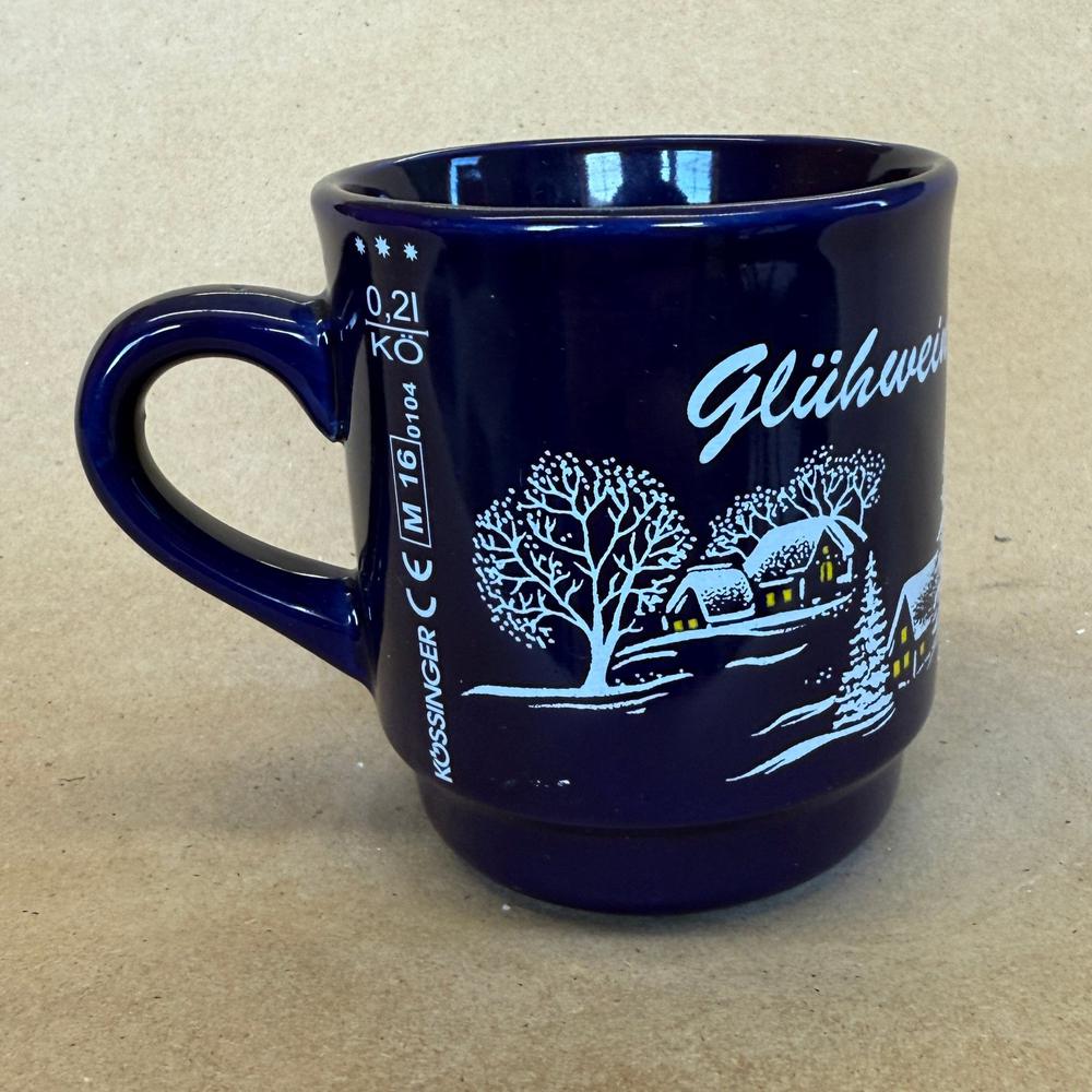 Van Well Germany Gluhweim Snowy Village Christmas Mug