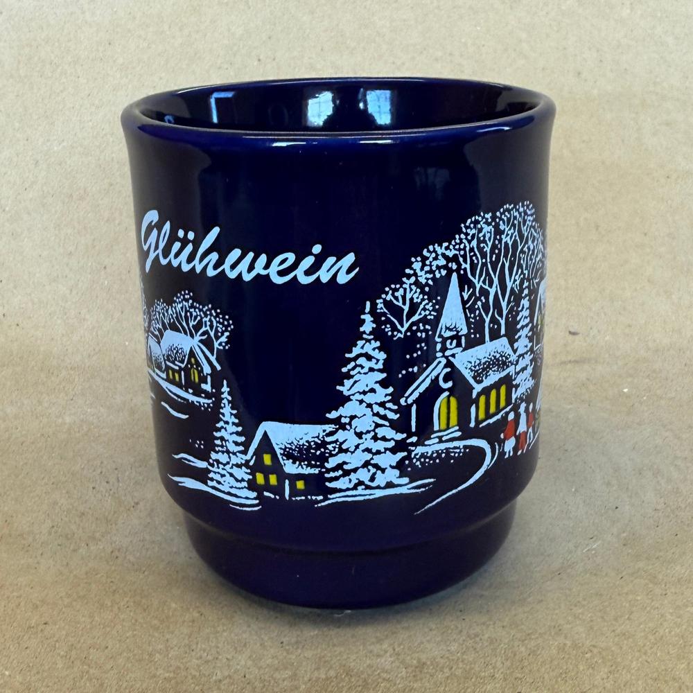 Van Well Germany Gluhweim Snowy Village Christmas Mug