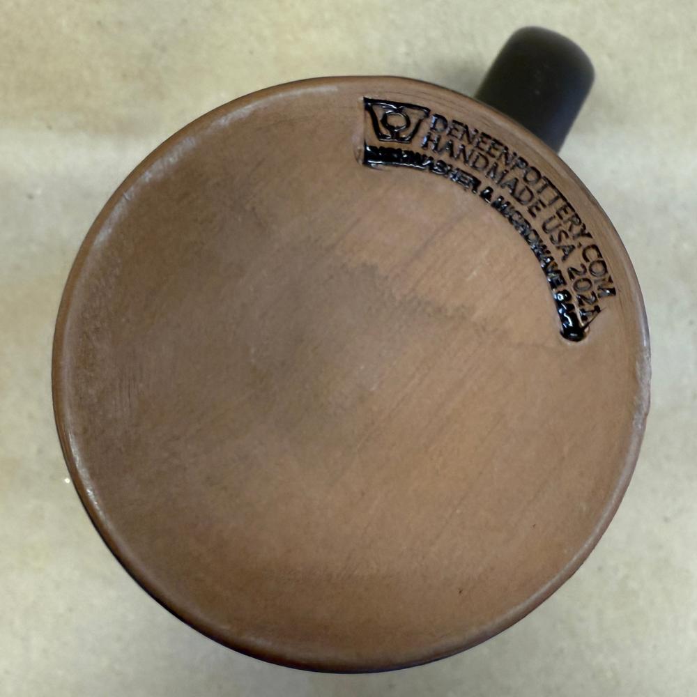 Deneen Pottery Peach Coffee Squirrel Mug-2021