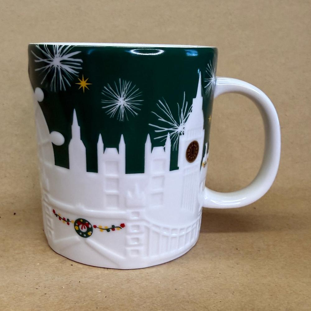 Starbucks Relief Series London Holiday Green Mug-2014