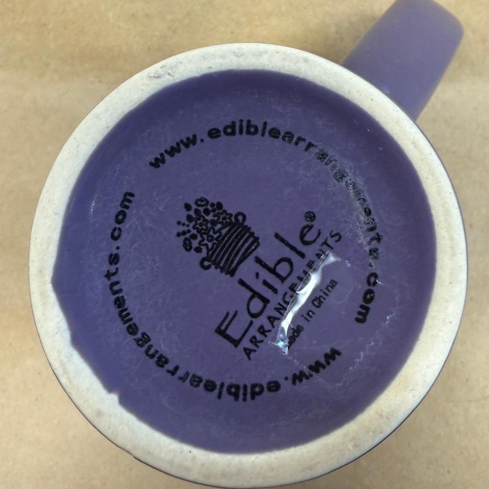 Edible Arrangements Purple Flowers Mug
