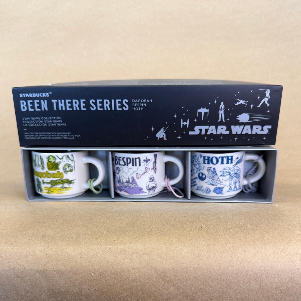 Starbucks Been There Ornaments Star Wars Set Dagobah Bespin Hoth Mugs NIB-2023