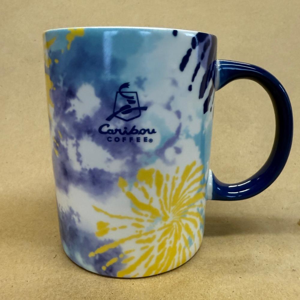 Caribou Coffee Blue Tie Dye Mug-2022