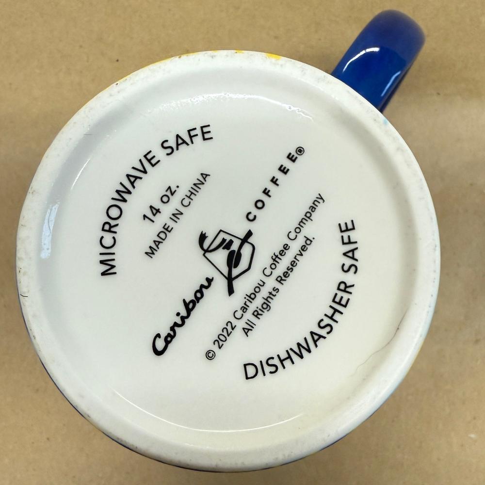 Caribou Coffee Blue Tie Dye Mug-2022