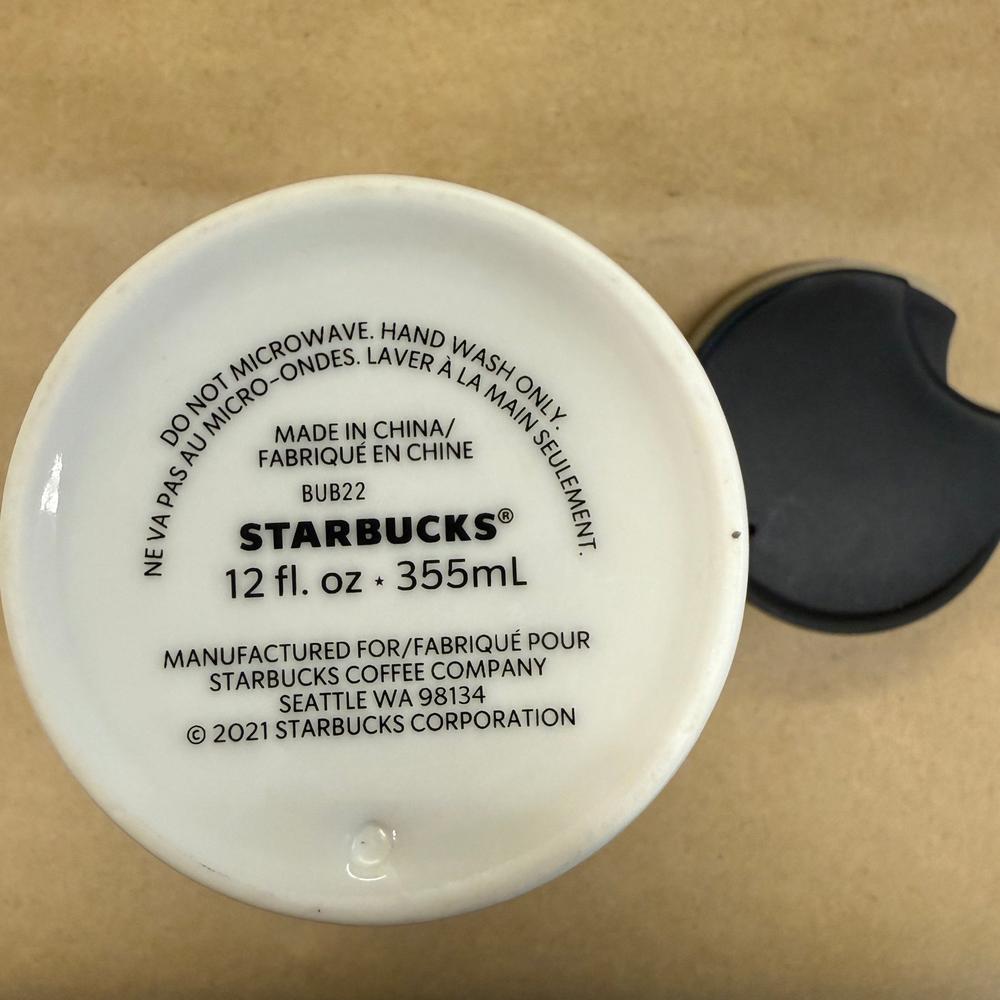 Starbucks Green Siren White Ceramic Tumbler Mug-2021