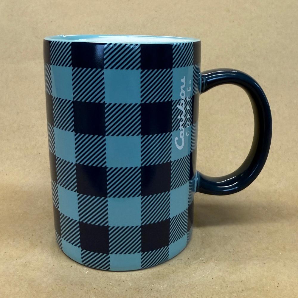 Caribou Coffee Blue Buffalo Plaid Mug-2021