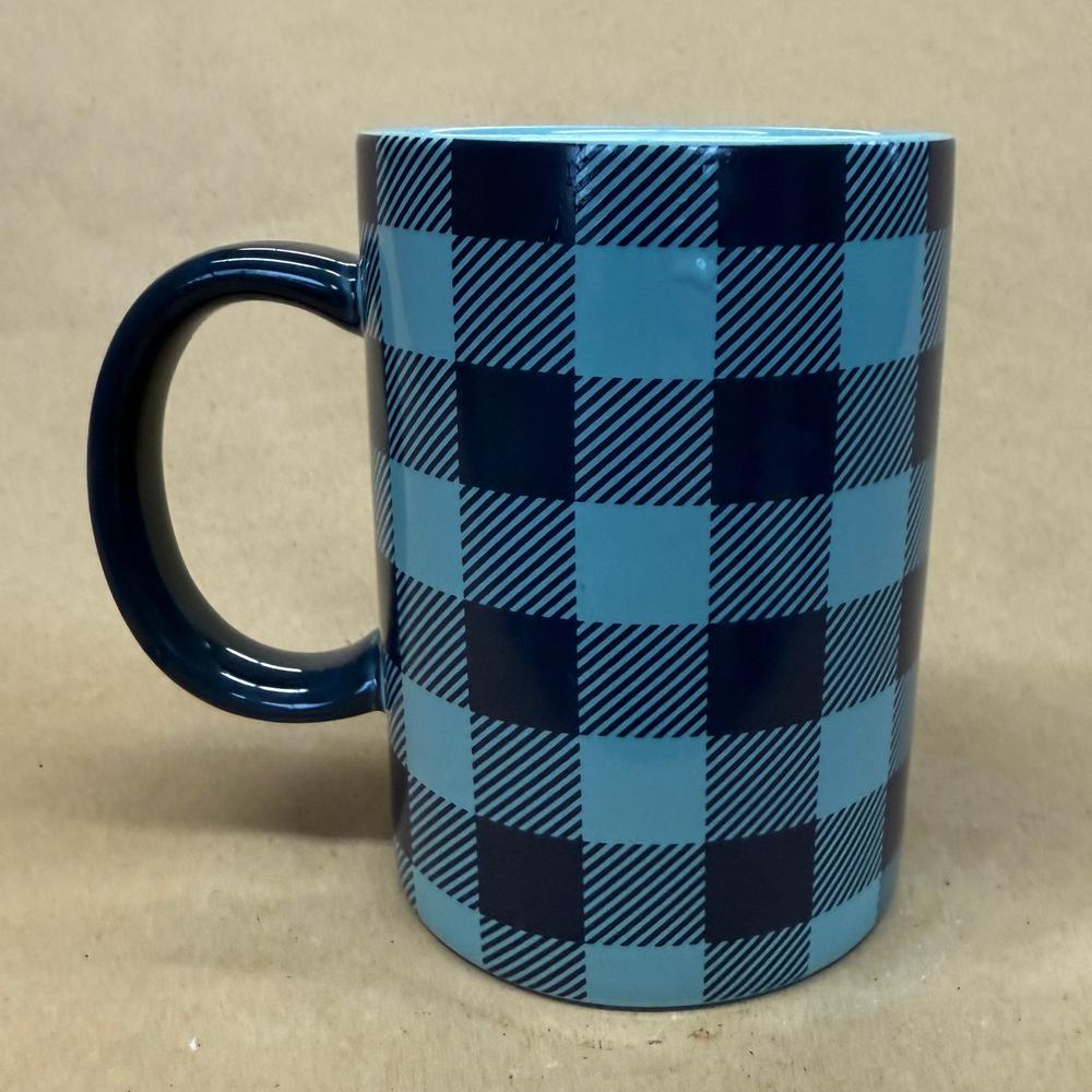 Caribou Coffee Blue Buffalo Plaid Mug-2021