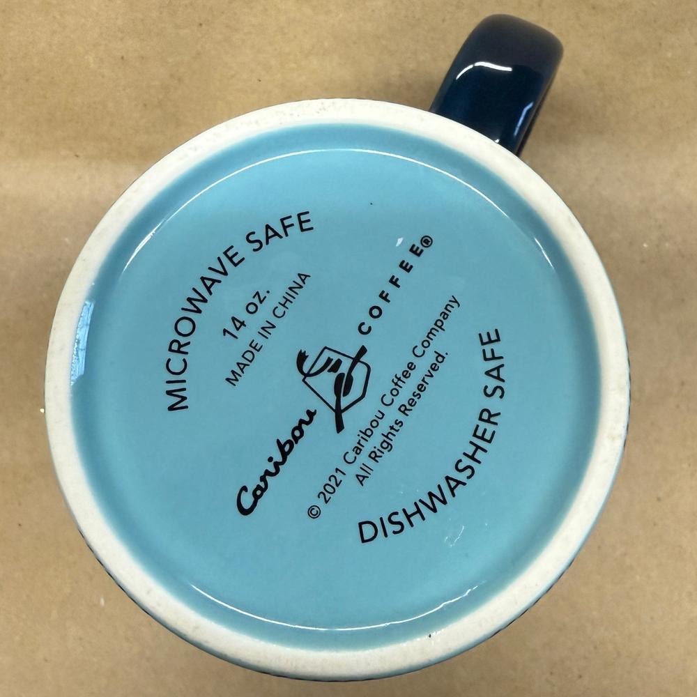 Caribou Coffee Blue Buffalo Plaid Mug-2021