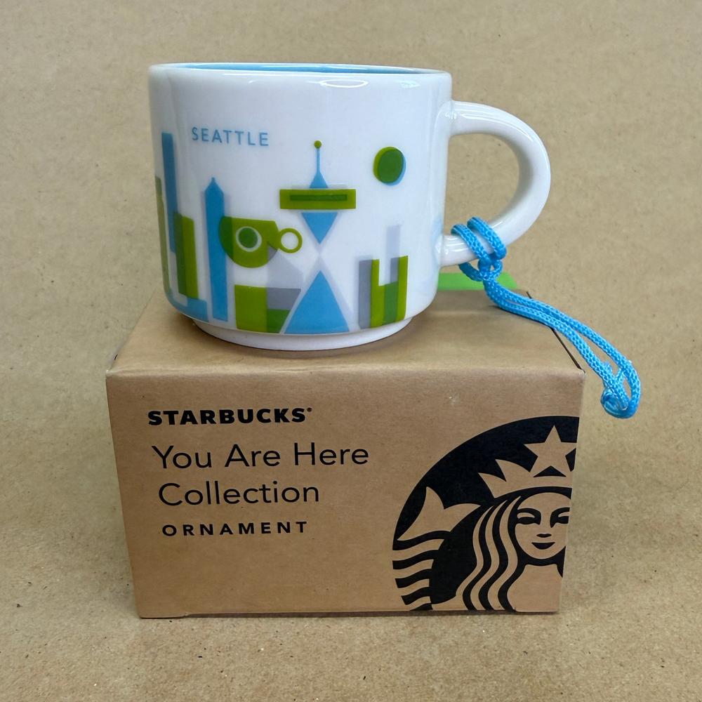 Starbucks You Are Here Seattle Ornament Mug NIB-2017
