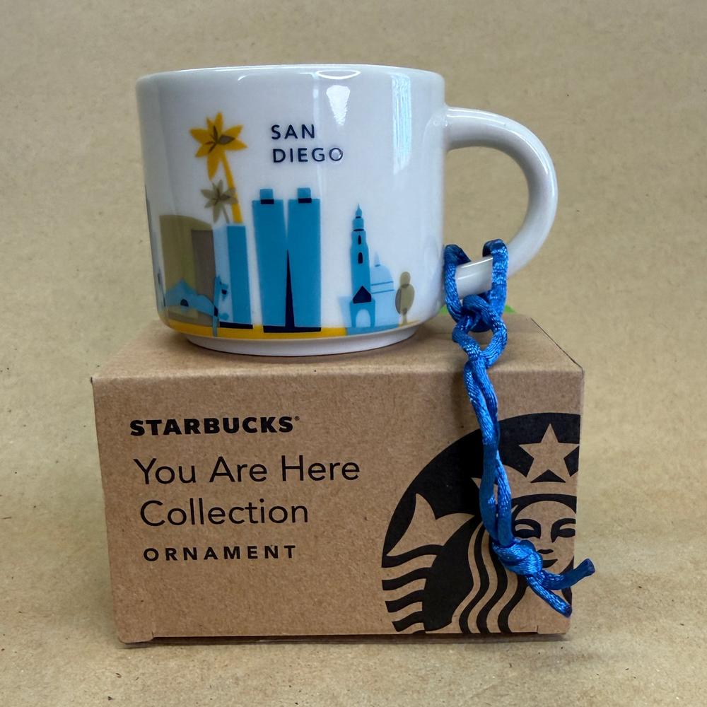 Starbucks You Are Here San Diego Ornament Mug NIB-2016