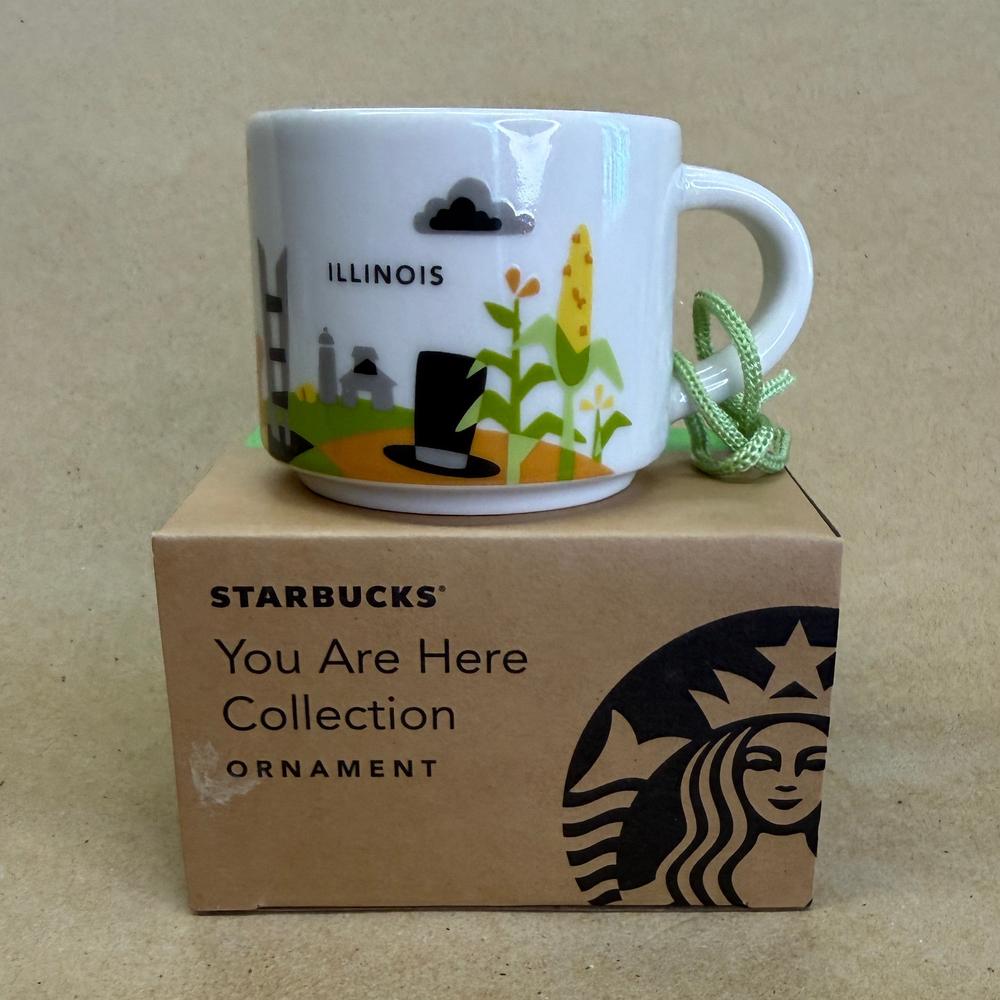 Starbucks You Are Here Illinois Ornament Mug NIB-2017