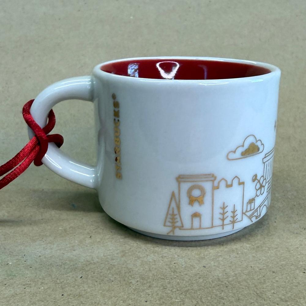Starbucks You Are Here Washington DC Christmas Ornament Mug NIB-2014