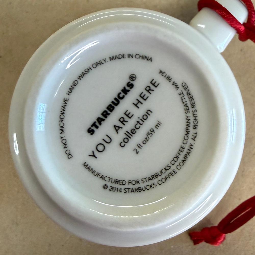 Starbucks You Are Here Washington DC Christmas Ornament Mug NIB-2014
