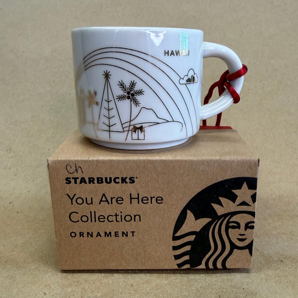 Starbucks You Are Here Hawaii Christmas Ornament Mug NIB-2014