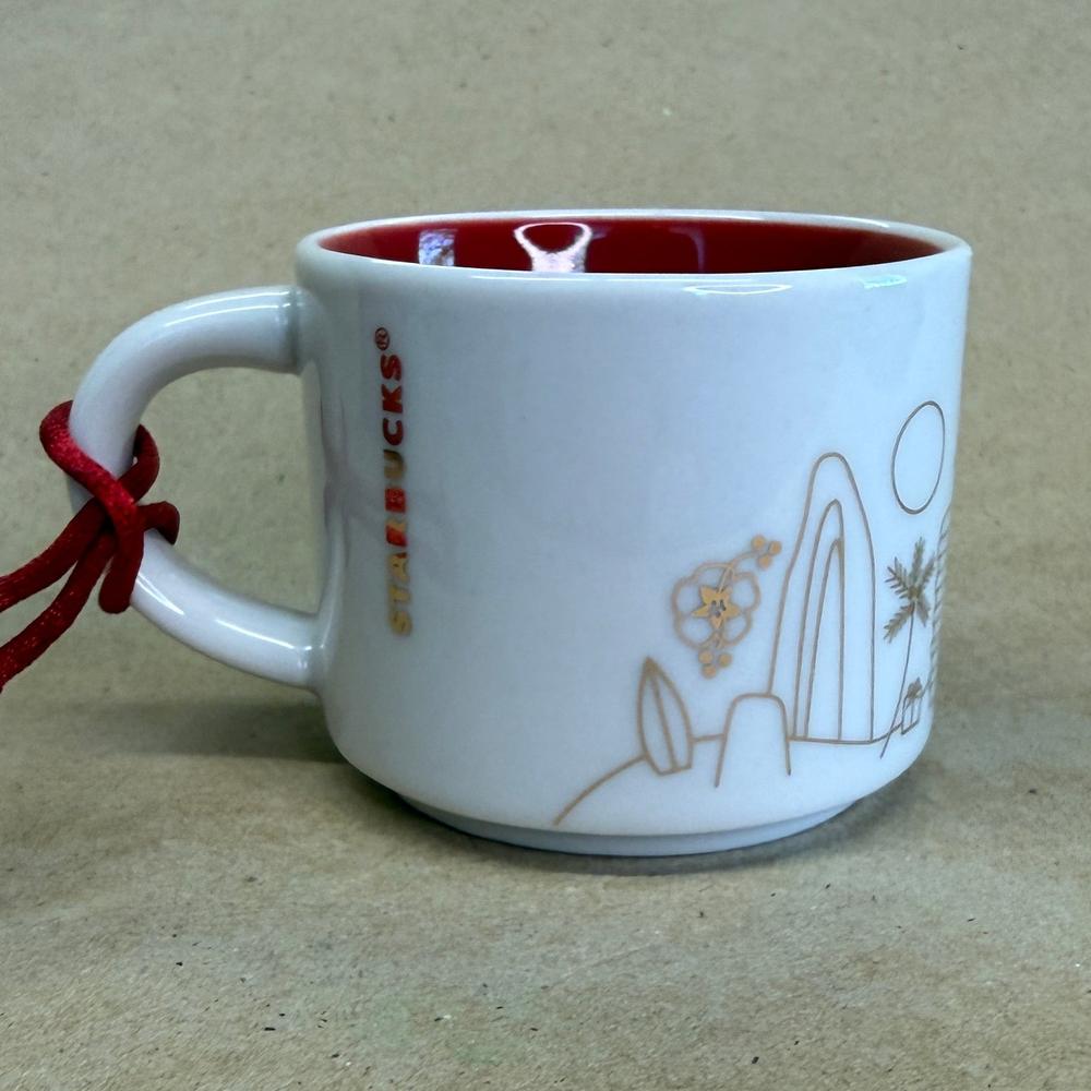 Starbucks You Are Here Hawaii Christmas Ornament Mug NIB-2014