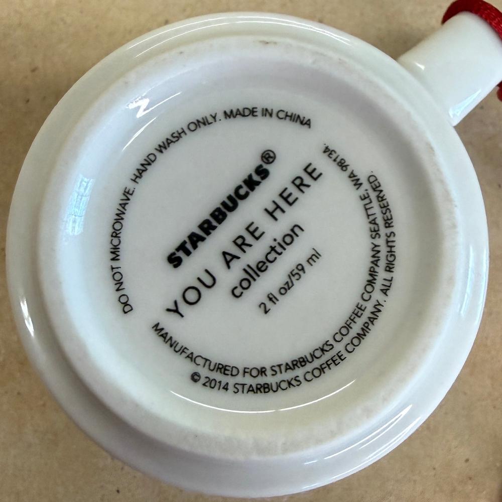 Starbucks You Are Here Hawaii Christmas Ornament Mug NIB-2014