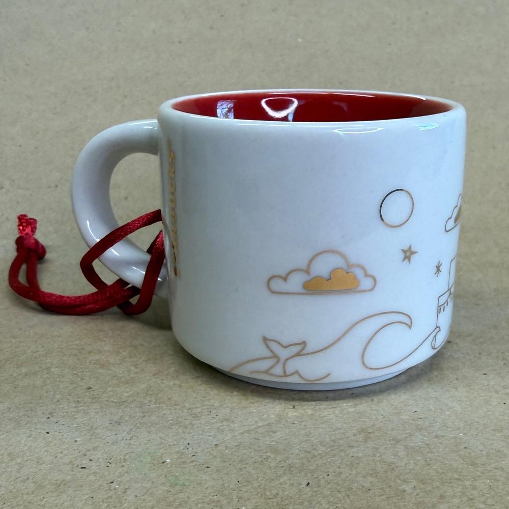 Starbucks You Are Here California Christmas Ornament Mug NIB-2014