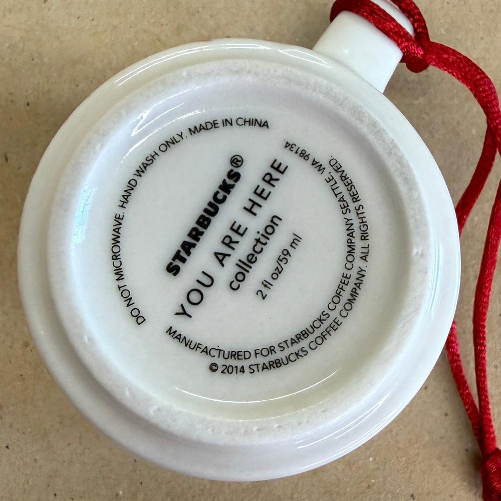 Starbucks You Are Here Chicago Christmas Ornament Mug NIB-2014